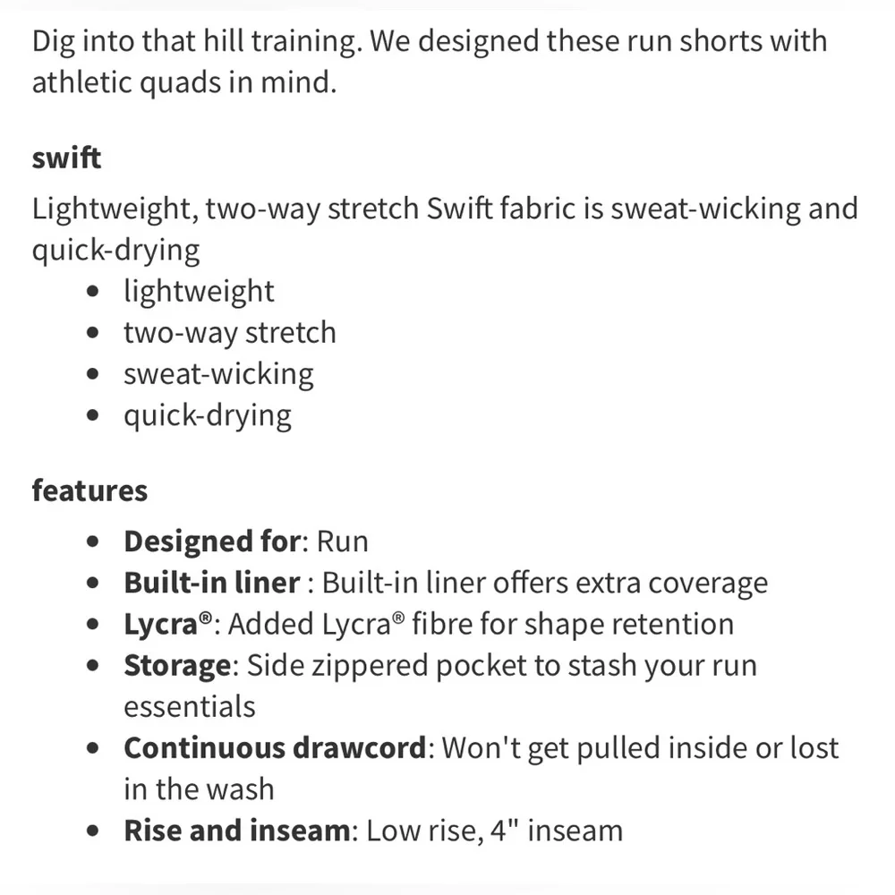 Lululemon Tracker Short V *4